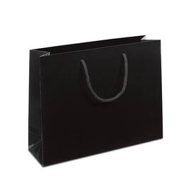 Papiertragetasche Roma, Geschenktaschen, 320x100x250mm, schwarz, 10 Stück Artikelbild