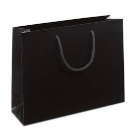 Papiertragetasche Roma, Geschenktaschen, 420x120x360mm, schwarz, 10 Stück Artikelbild