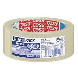 tesa® Packtejp Strong 38mmx66m Klar produktfoto