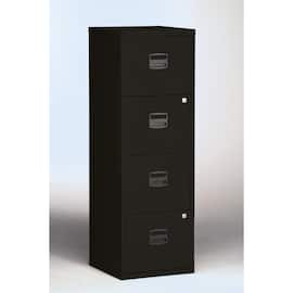 Arkivskåp, 4 lådor, 132,1 x 41,3 x 40cm, svart produktfoto