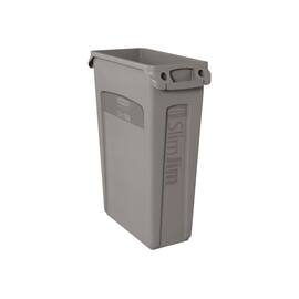 Rubbermaid Commercial Products Slim Jim Container, Abfallbehälter, Abfalleimer, Mülleimer, 87L, grau, 56x28x76,2cm, Kunststoff, 1 Stück Artikelbild