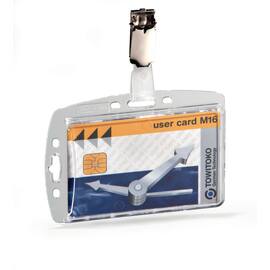 Durable Namensschild mit Clip, transparent, 54x85mm, 25 Stück Artikelbild