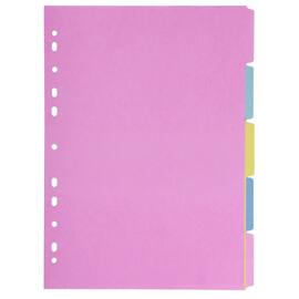 Skilleblad A4 5-delt 150g 4 farger produktbilde