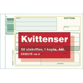 Esselte Blankett Kvittens A6L 2x50 blad produktfoto