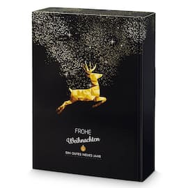 Flaschenkarton für 3 Flaschen ''Goldhirsch'', schwarz mit Aufdruck, 250x90x360mm, 25 Stück Artikelbild