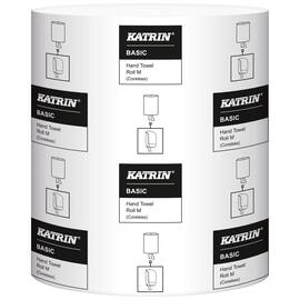 KATRIN Torkrulle Basic M pappershanddukar på dispenserrulle, 1-lager, utan hylsa, 205 mm, naturvita produktfoto