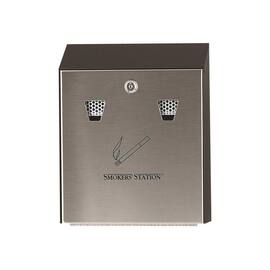 Rubbermaid Commercial Products Wandascher Smoker´s Station, Aschenbecher, schwarz/silber, 254x76x318mm, 1 Stück Artikelbild