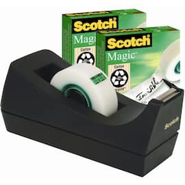 Scotch® Tischabroller Schwarz + 3 Rollen Magic™ Klebeband 19mmx33m Artikelbild