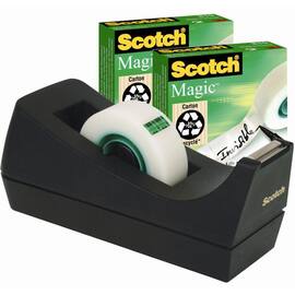Scotch® Tischabroller Schwarz + 3 Rollen Magic™ Klebeband 19mmx33m Artikelbild