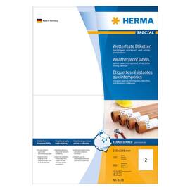 Herma Etiketten witterungsbeständig, für Laserdrucker und Kopierer, weiß, 210x148mm, 200 Stück Artikelbild