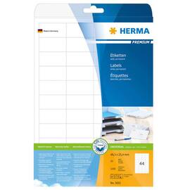 Herma Inkjet-, Laser- und Kopieretiketten, A4-Bogen, weiss, 48,3x25,4mm, 1.100 Stück Artikelbild