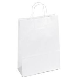 Papiertragetasche Torino M, Geschenktaschen, 260x120x350mm, weiß, 250 Stück Artikelbild