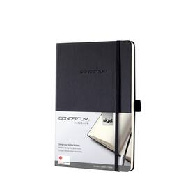sigel Notizbuch CONCEPTUM®, Gummizugverschluss, blanko, A5, Schwarz Artikelbild