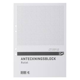 Anteckningsblock A4 100 blad rutat hålat TräFritt produktfoto