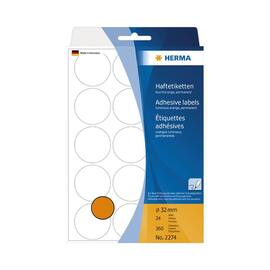 Herma Etiketten, rund, 32mm, leuchtorange, 360 Stück Artikelbild