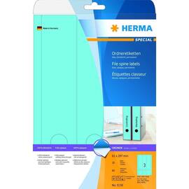 Herma Ordneretiketten, Rückenschilder für Ordner, breit/lang, selbstklebend, 61x297mm, blau, 60 Stück Artikelbild