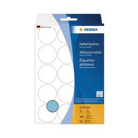 Herma Etiketten, rund, 32mm, blau, 480 Stück Artikelbild