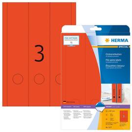 Herma Ordneretiketten, Rückenschilder für Ordner, breit/lang, selbstklebend, 61x297mm, rot, 60 Stück Artikelbild