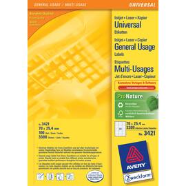 Etikett AVERY Ultragrip 70x25,4mm (3300) produktbilde