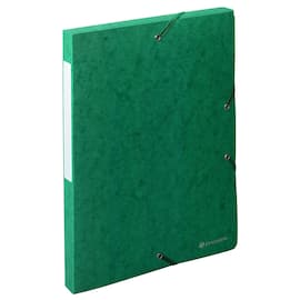 Exacompta Dokumentenbox Exabox, Sammelbox mit Gummi, Manilakarton, A4, 25mm, grün, 1 Stück Artikelbild