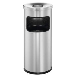 Durable Papierkorb mit Ascher SAFE, rund, Metall, 17 Liter, silber, 1 Stück Artikelbild
