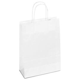 Papiertragetasche Torino S, Geschenktaschen, 220x100x310mm, weiß, 250 Stück Artikelbild