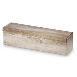 Flaschenkarton für 1 Flasche ''Wood'', braun in Holzoptik, 100x100x380mm, 50 Stück Artikelbild