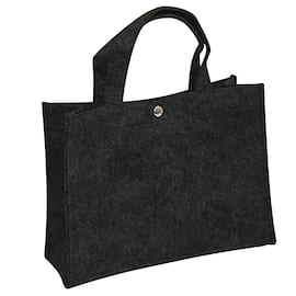 Filztragetasche Malmö small, Geschenktaschen, schwarz, 270x100x200mm, 10 Stück Artikelbild