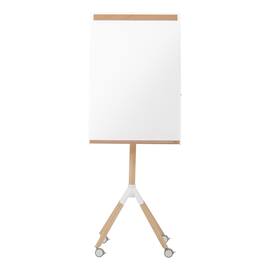 ARCHYI Giro magnetisk mobil whiteboardtavla med stafflistativ, avtorkningsbar yta, fack och ben med hjul i trä, 700 x 1 850 mm produktfoto