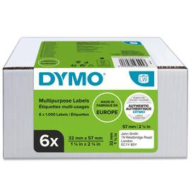 Etikett DYMO Universal 57x32mmx1000 (6) produktbilde