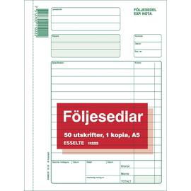 Esselte Blankett Följesedlar A5 2x50 blad produktfoto