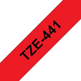 Tape BROTHER TZe-441 18mmx8m sort/rød produktbilde