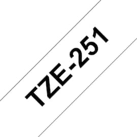 Brother Schriftband für P-Touch, 24 mm, Weiß/Schwarz - TZE-251 Artikelbild