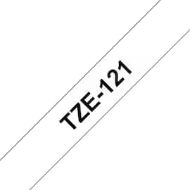 Brother Schriftband für P-Touch, 9 mm, transparent/Schwarz - TZE-121 Artikelbild
