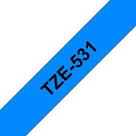 Brother Schriftband für P-Touch, 12 mm, Blau/Schwarz - TZE-531 Artikelbild