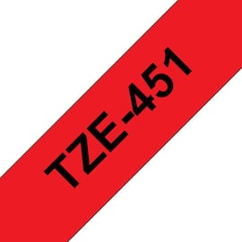 Tape BROTHER TZe-451 24mmx8m sort/rød produktbilde