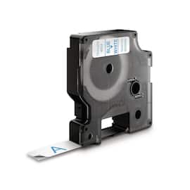 Dymo Tape D1 12mm blå på vit produktfoto