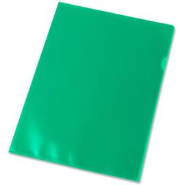 LANDS Sichthülle, Aktenhülle, A4, PP, oben / rechts offen, 0,11 mm, genarbt, grün, 100 Stück pro Packung Artikelbild