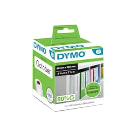 Dymo Ordner-Etiketten 190 x 59 mm (110 Stück), Farbe: Weiß Artikelbild