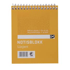 Notisblokk EMO 8x10cm 60g 50bl linj spir produktbilde