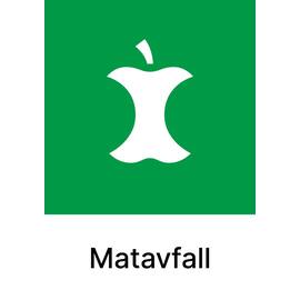 Kildesorteringsetikett Matavfall A5 produktbilde