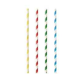 Sugerør PAPSTAR 21cm assortert (100) produktbilde