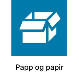 Kildesorteringsetikett Papp og Papir A4 produktbilde