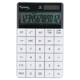 Kalkulator LYRECO disk 12 tall hvit produktbilde