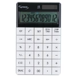 Kalkulator LYRECO disk 12 tall hvit produktbilde