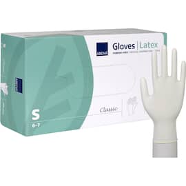 Hanske ABENA C. latex u/p S hvit (100) produktbilde