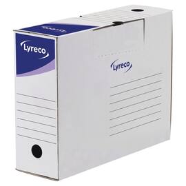 Arkivboks LYRECO man. Rygg 10cm hvit produktbilde