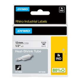 Tape DYMO Rhino kabelmerk. sort/hvit12mm produktbilde