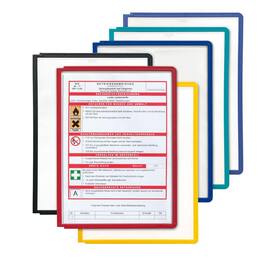 Durable Sichttafel SHERPA®, PP, A4, farblos/sortierter Rahmen, 5 Stück Artikelbild