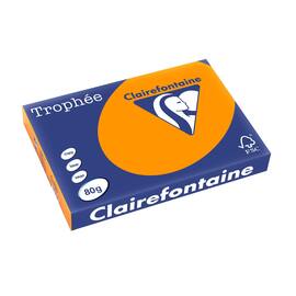 Clairefontaine Multifunktionspapier Trophée, Kopierpapier, Druckerpapier, orange intensiv, A3, 80g, 500 Blatt, 1 Packung Artikelbild